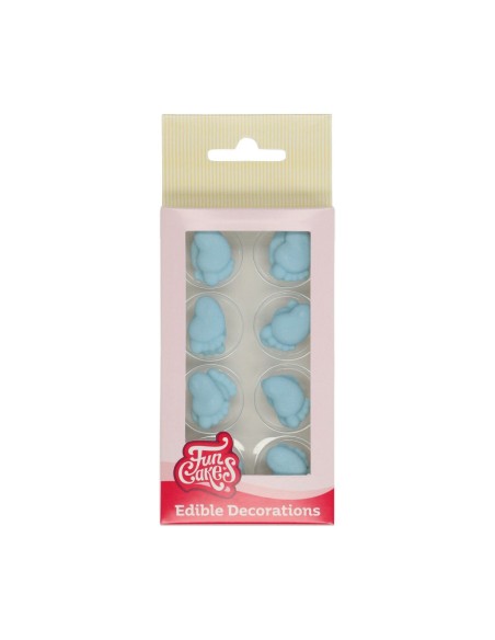 FunCakes Suikerdecoratie Baby Voetjes Blauw -16st-