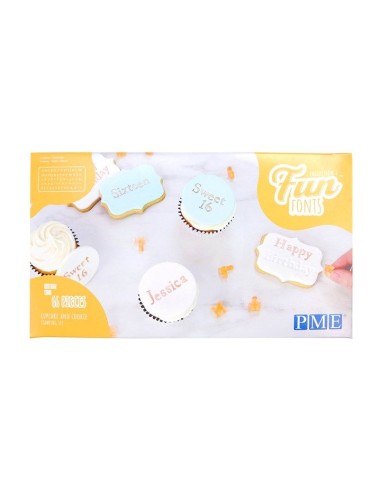 PME Stempelset Fun Fonts Koekjes & Cupcakes - Collection 2