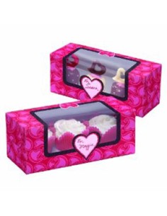 Wilton 3-Cupcake Box You Bake Me Smile -3st-