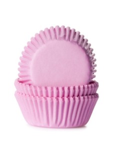 House of Marie Mini Baking Cups Effen Roze (60st)