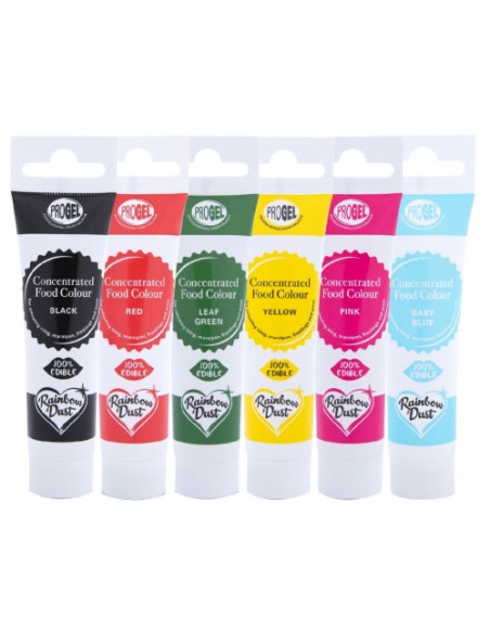RD ProGel Eetbare Kleurstof Gel Multipack Essentials -6x25g-