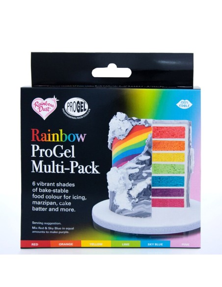 RD ProGel Eetbare Kleurstof Gel Multipack Rainbow -6x25gr-