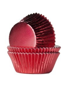 House of Marie Baking Cups Folie Rood (36st)
