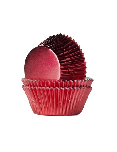 House of Marie Baking Cups Folie Rood (36st)