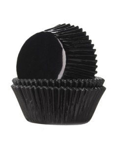House of Marie Baking Cups Folie Zwart (36st)