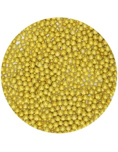 FunCakes Suikerparels Metallic Goud 4mm -80gr-