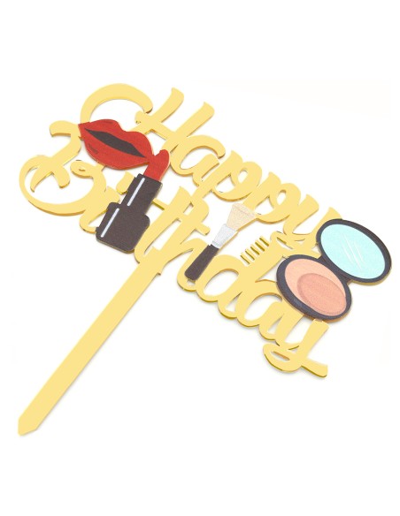 CakeDeco Taarttopper Make-Up - Spiegel Goud