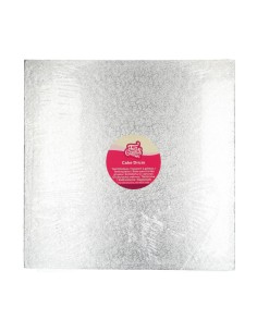 FunCakes Cake Drum Vierkant -38cm- Zilver