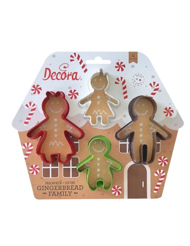 Decora Uitsteker Set Gingerbread Familie -4st-