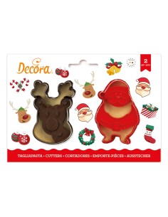 Decora Uitsteker Set Kerstman en Rendier -2st-