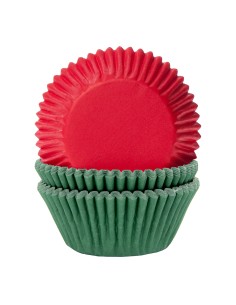 House of Marie Baking Cups Effen Kerst Mix -48st-
