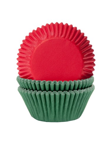 House of Marie Baking Cups Effen Kerst Mix -48st-