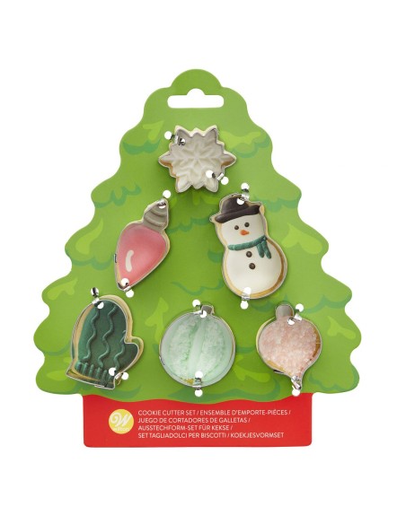 Wilton Mini Uitsteker Set Kerstboom -6st-