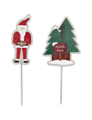 Wilton Cupcake Toppers Kerstman -12st-