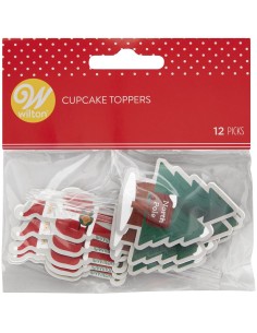Wilton Cupcake Toppers Kerstman -12st- 2
