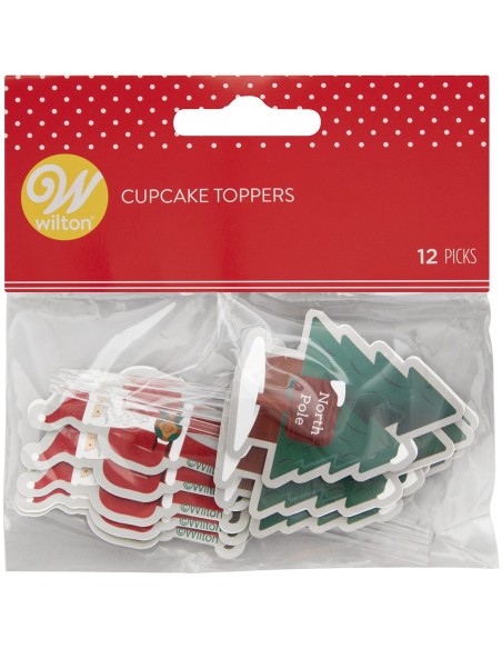 Wilton Cupcake Toppers Kerstman -12st-