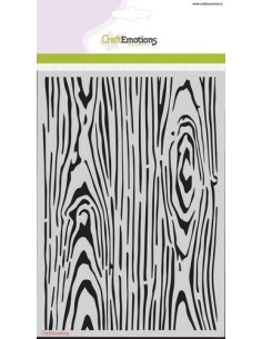 Craft Emotions Stencil Houtnerf