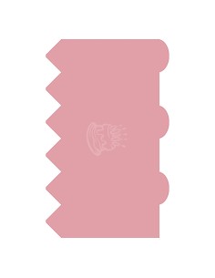 CakeDeco Acryl Schraper No.5 - Kartel & Schulp Roze -12cm- /