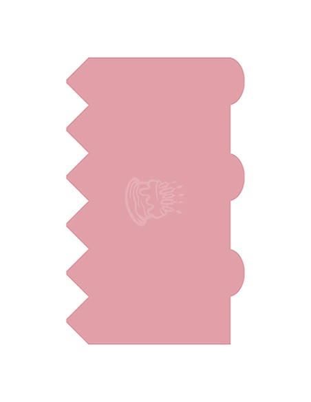 CakeDeco Acryl Schraper No.5 - Kartel & Schulp Roze -12cm- /