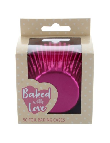 Baked with Love Folie Baking Cups Roze -50st-