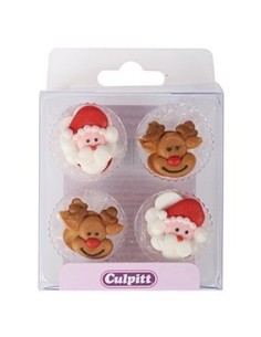 Culpitt Suikerdecoratie Kerstman & Rendier -12st-