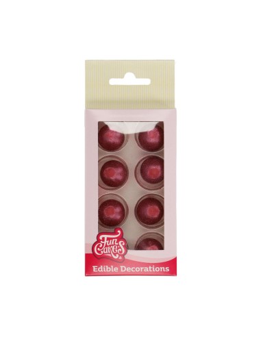 FunCakes Choco Ballen Parelmoer Robijn -8st-