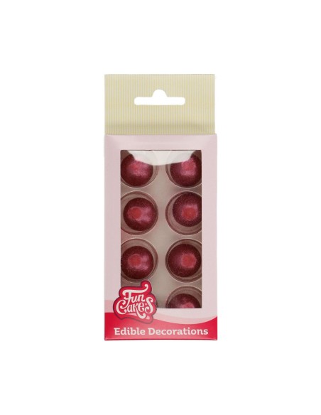 FunCakes Choco Ballen Parelmoer Robijn -8st-