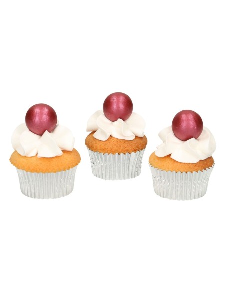 FunCakes Choco Ballen Parelmoer Robijn -8st-