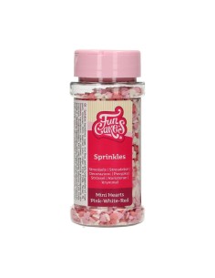FunCakes Confetti Mini Hartjes Roze-Wit-Rood -60gr- 2