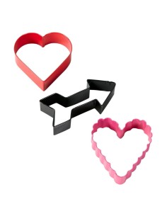 Wilton Uitseker Set Metaal Hart -4st-