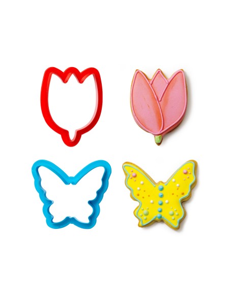 Decora Uitsteker Set Vlinder en Tulp -2st-