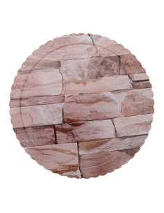 Cake Board Schulp Steen Rond 25cm -1st- //