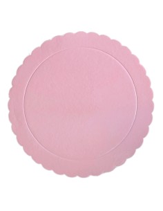 Cake Board Schulp Roze Rond 30cm -1st-