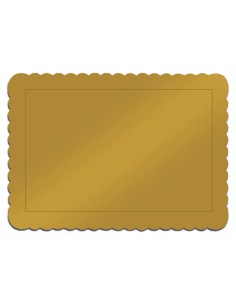 Cake Board Schulp Goud Rechthoek 25x35cm -1st-