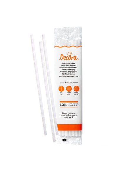 Decora Easy Cut Dowels 30cm x 4mm -12st