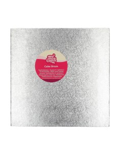 FunCakes Cake Drum Vierkant -30cm- Zilver