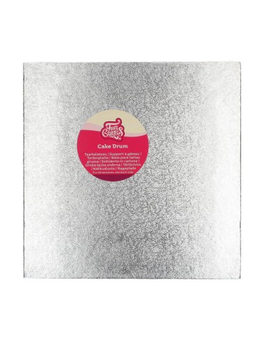 FunCakes Cake Drum Vierkant -30cm- Zilver