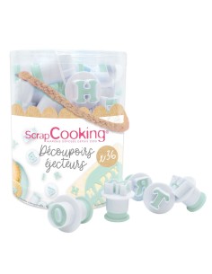 Scrapcooking Plunger Uitsteker Set Cijfers & Letters