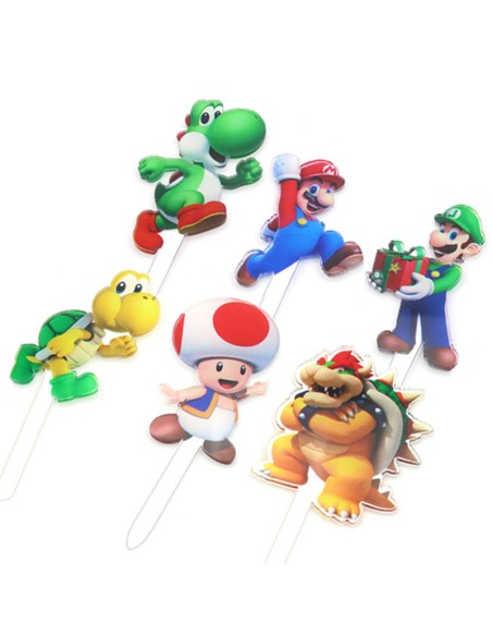 CakeDeco Taarttopper Super Mario Set Vraagteken -7st-