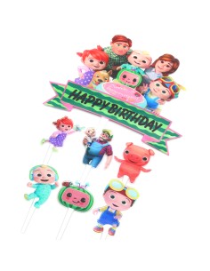 CakeDeco Taarttopper Cocomelon Set -7st-