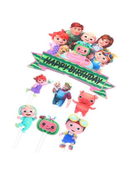 CakeDeco Taarttopper Cocomelon Set -7st-