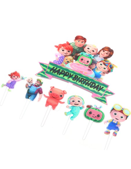 CakeDeco Taarttopper Cocomelon Set -7st-