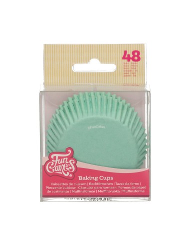 FunCakes Baking Cups Mint Groen -48st-