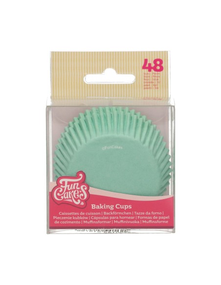 FunCakes Baking Cups Mint Groen -48st-