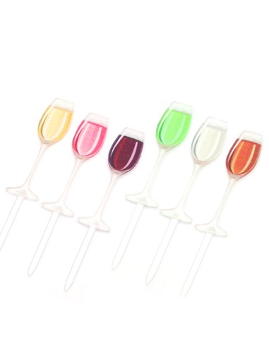 CakeDeco Taarttopper Champagne Set -7st- //