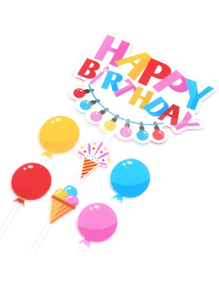 CakeDeco Taarttopper Happy Birthday Set -7st- //
