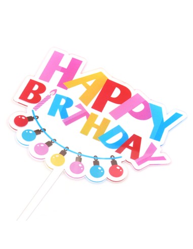 CakeDeco Taarttopper Happy Birthday Set -7st- //