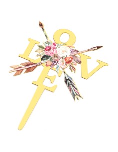 CakeDeco Taarttopper Love Pijlen //
