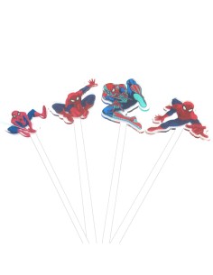CakeDeco Sticks Spiderman -4st-