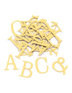 CakeDeco Acryl Letters Strak - Spiegel Goud -27st-